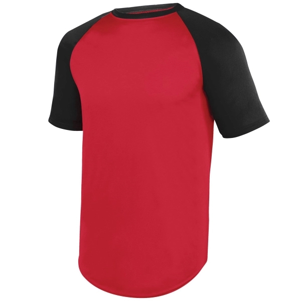 Youth Wicking Short Sleeve Baseball Jersey - Youth Wicking Short Sleeve Baseball Jersey - Image 4 of 14