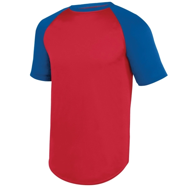 Youth Wicking Short Sleeve Baseball Jersey - Youth Wicking Short Sleeve Baseball Jersey - Image 0 of 14
