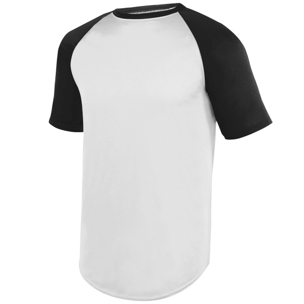 Youth Wicking Short Sleeve Baseball Jersey - Youth Wicking Short Sleeve Baseball Jersey - Image 7 of 14