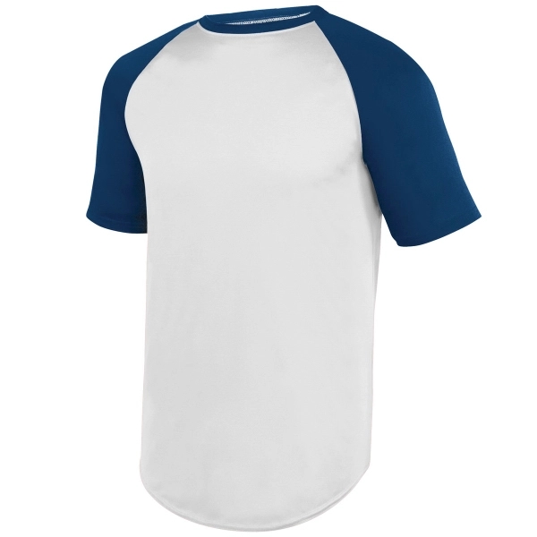 Youth Wicking Short Sleeve Baseball Jersey - Youth Wicking Short Sleeve Baseball Jersey - Image 8 of 14