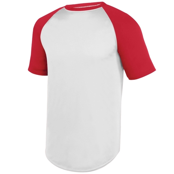 Youth Wicking Short Sleeve Baseball Jersey - Youth Wicking Short Sleeve Baseball Jersey - Image 9 of 14