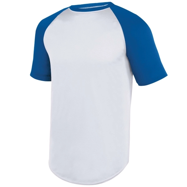 Youth Wicking Short Sleeve Baseball Jersey - Youth Wicking Short Sleeve Baseball Jersey - Image 10 of 14