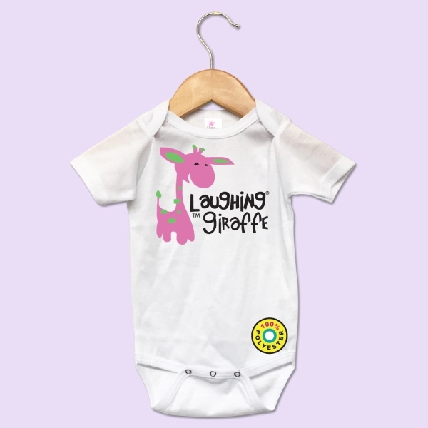 Baby Short Sleeve Bodysuit White- Laughing Giraffe® - Baby Short Sleeve Bodysuit White- Laughing Giraffe® - Image 1 of 3