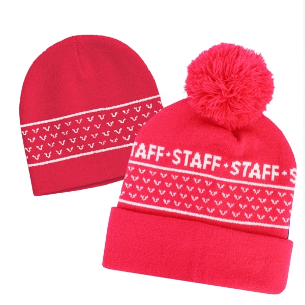 Pantone Matched Jacquard Beanie - Pantone Matched Jacquard Beanie - Image 2 of 3