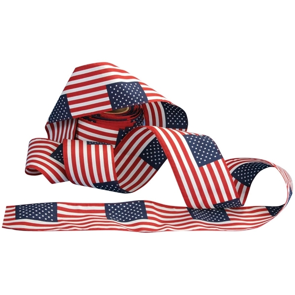 8" Wide x 24' Long Poly/cotton Bunting U.S. Flag - 8" Wide x 24' Long Poly/cotton Bunting U.S. Flag - Image 0 of 0