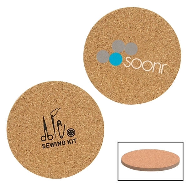 Cork And Fiberboard Round Beverage Coaster