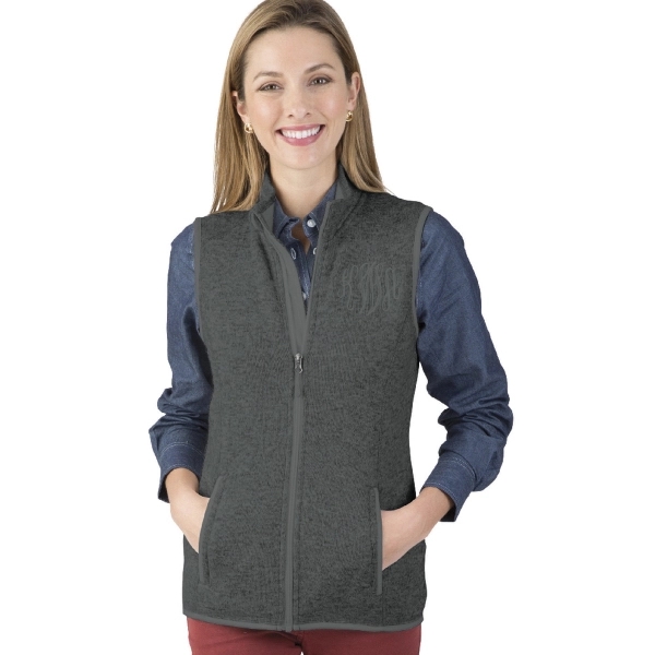 Women's Pacific Heathered Fleece Vest - Women's Pacific Heathered Fleece Vest - Image 1 of 7