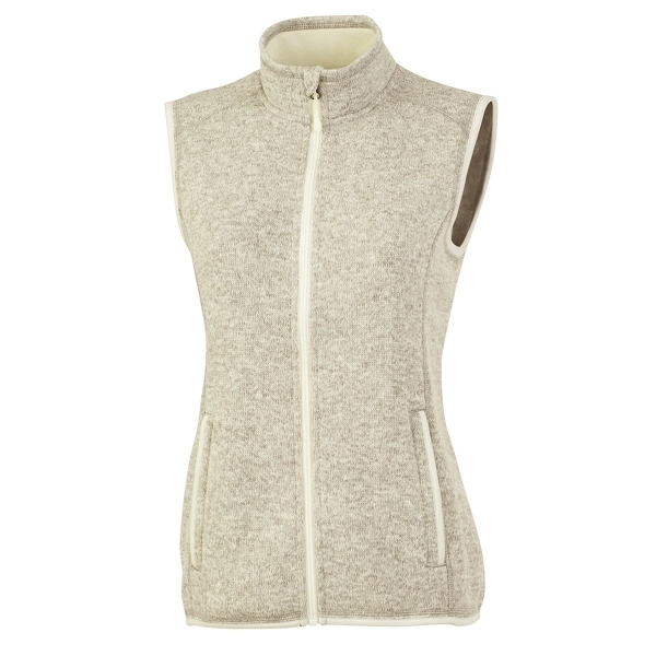 Women's Pacific Heathered Fleece Vest - Women's Pacific Heathered Fleece Vest - Image 2 of 7