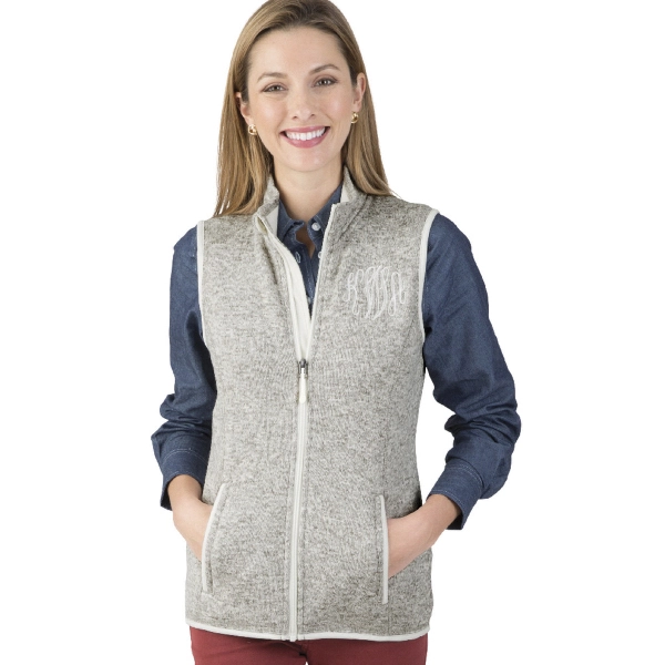 Women's Pacific Heathered Fleece Vest - Women's Pacific Heathered Fleece Vest - Image 0 of 7