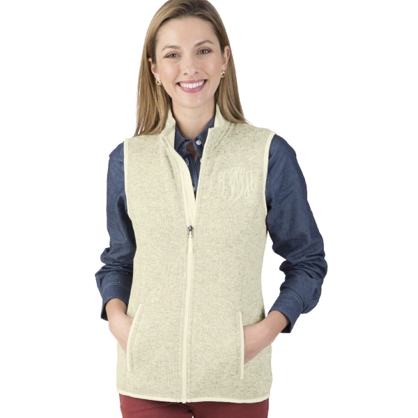 Women's Pacific Heathered Fleece Vest - Women's Pacific Heathered Fleece Vest - Image 7 of 7