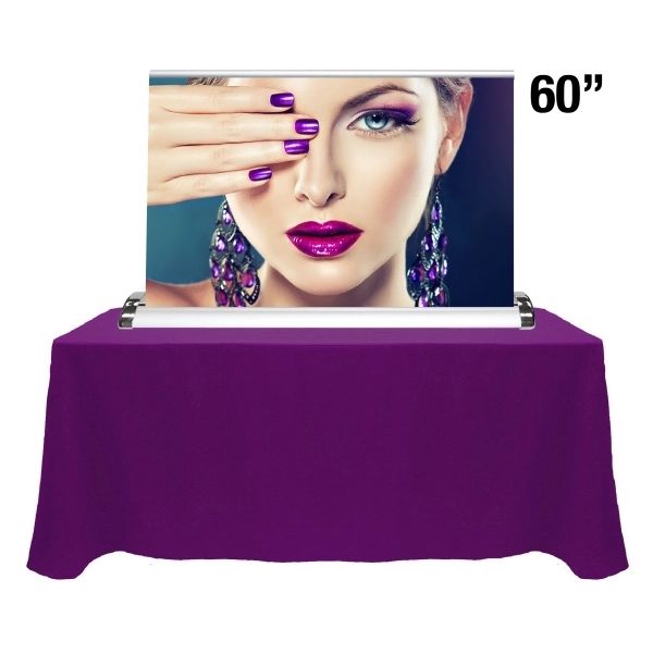 60" Retractable Tabletop Personalized Custom Banner Stand