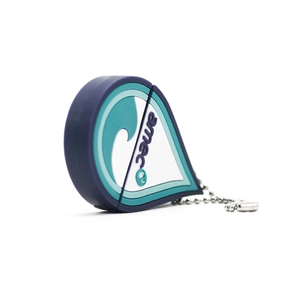 Custom 2D PVC USB Flash Drive - Water Drop Shaped - Custom 2D PVC USB Flash Drive - Water Drop Shaped - Image 2 of 2