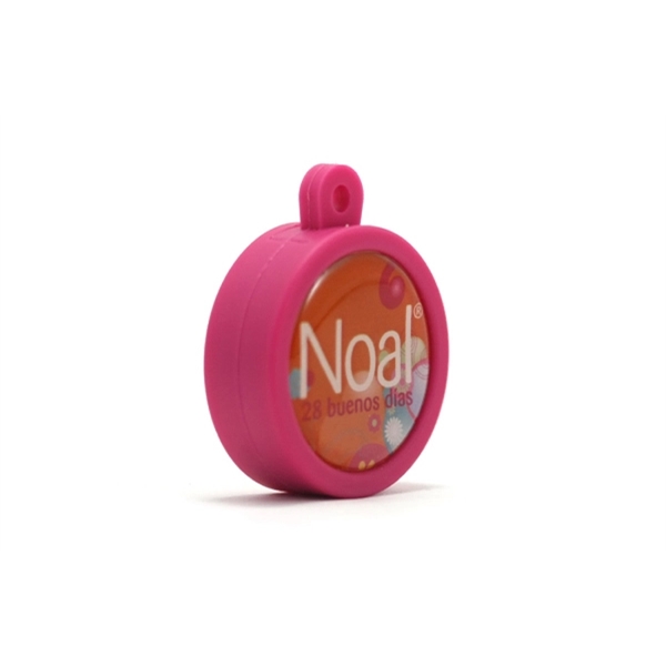 Custom 2D PVC USB Flash Drive - Pink Round Shaped - Custom 2D PVC USB Flash Drive - Pink Round Shaped - Image 1 of 1
