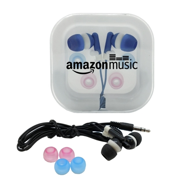 Earphones with Case & Interchangeable Earbuds - Earphones with Case & Interchangeable Earbuds - Image 1 of 1