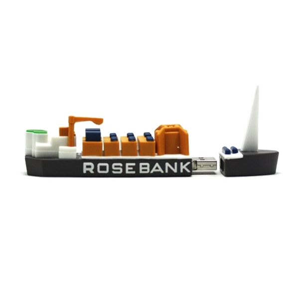 Custom 3D PVC USB Flash Drive - Cargo Ship Shaped - Custom 3D PVC USB Flash Drive - Cargo Ship Shaped - Image 1 of 3