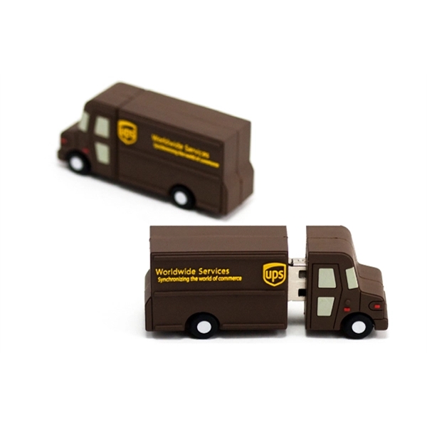 Custom 3D PVC USB Flash Drive - UPS Van Shaped - Custom 3D PVC USB Flash Drive - UPS Van Shaped - Image 0 of 0