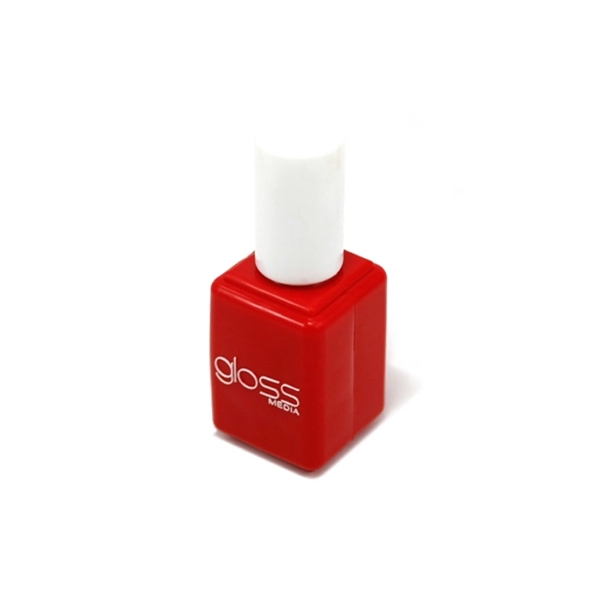 Custom 3D PVC USB Flash Drive - Red Nail Polish Shaped - Custom 3D PVC USB Flash Drive - Red Nail Polish Shaped - Image 1 of 1