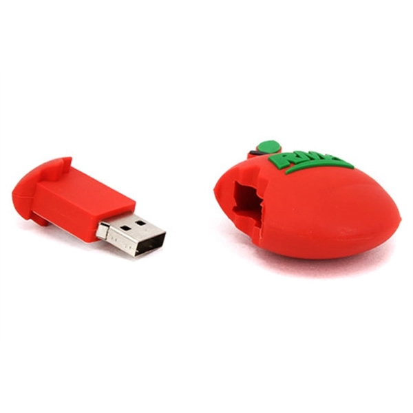 Custom 3D PVC USB Flash Drive - Apple Shaped - Custom 3D PVC USB Flash Drive - Apple Shaped - Image 2 of 3