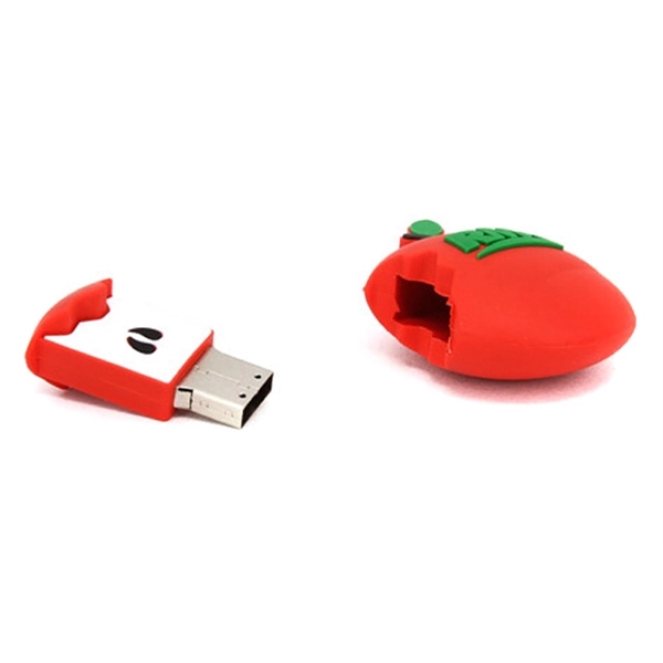 Custom 3D PVC USB Flash Drive - Apple Shaped - Custom 3D PVC USB Flash Drive - Apple Shaped - Image 3 of 3