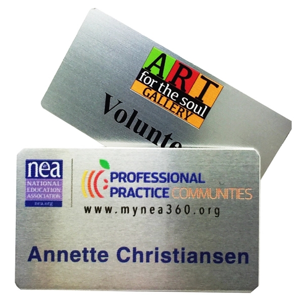 Metal Name Badge - Digital Printed - Metal Name Badge - Digital Printed - Image 1 of 6