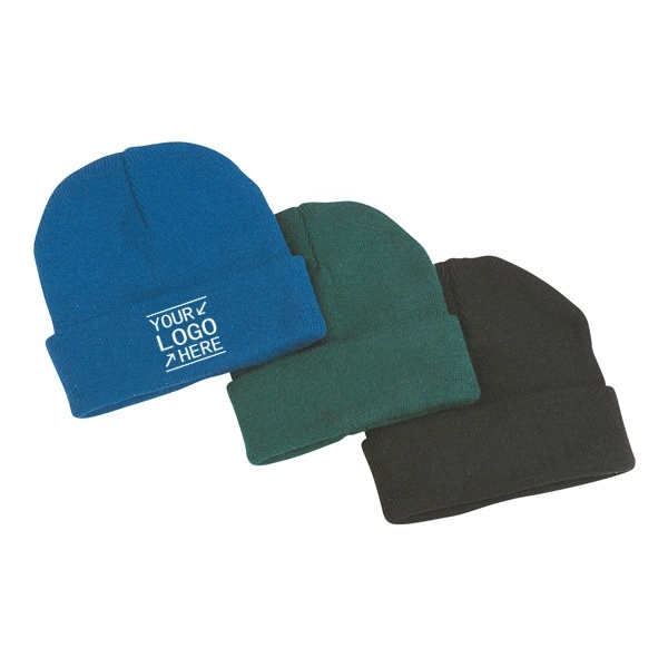 Roll Up Knitted Beanie Hat