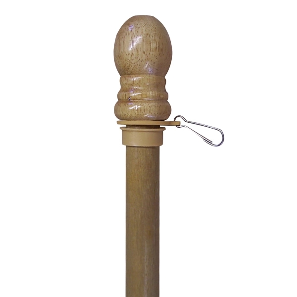 8' x 1" Natural Wood 2 Piece Pole - 8' x 1" Natural Wood 2 Piece Pole - Image 0 of 2