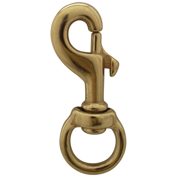 4 3/4" Solid Brass Swivel Snap Hook - 4 3/4" Solid Brass Swivel Snap Hook - Image 0 of 1
