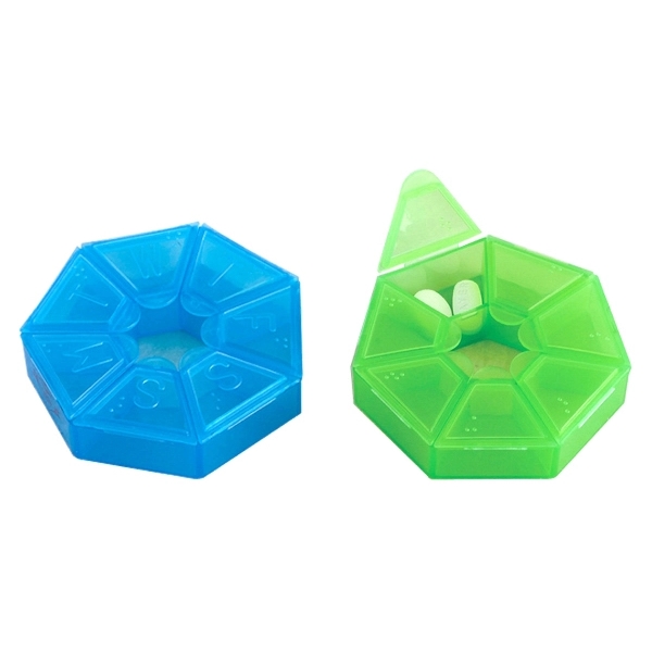 Round Rotary Pill Box - Round Rotary Pill Box - Image 1 of 1
