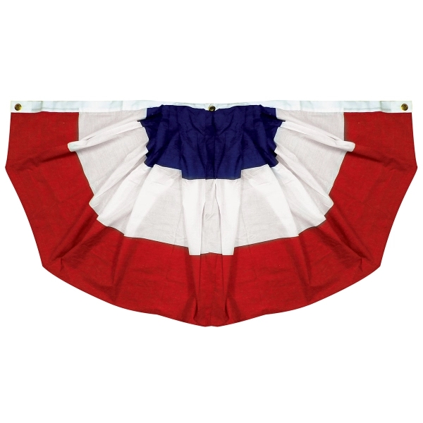 3' x 6' 3-Stripe Cotton Pleated Fan - 3' x 6' 3-Stripe Cotton Pleated Fan - Image 0 of 0