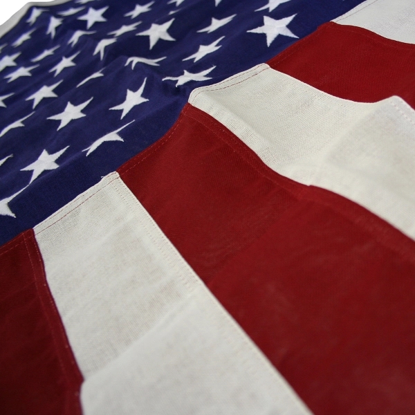 2' x 3' U.S. Cotton Flag w/ Heading & Grommets - 2' x 3' U.S. Cotton Flag w/ Heading & Grommets - Image 1 of 3