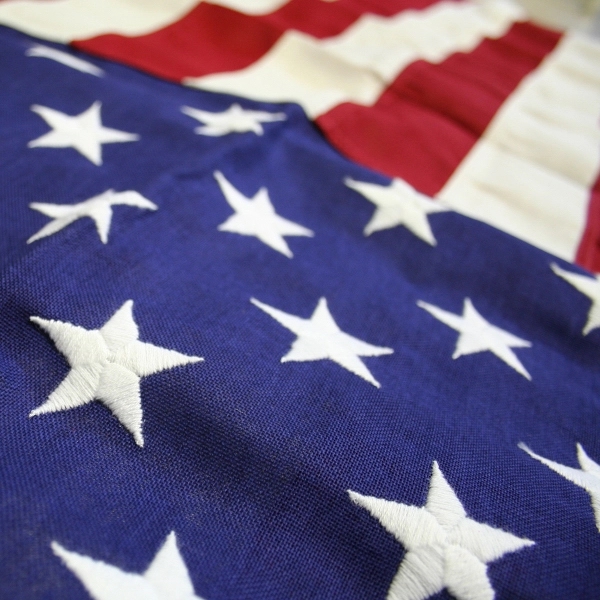 2' x 3' U.S. Cotton Flag w/ Heading & Grommets - 2' x 3' U.S. Cotton Flag w/ Heading & Grommets - Image 2 of 3