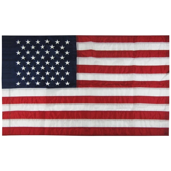 3' x 5' U.S. Nylon Flag with Pole Sleeve - 3' x 5' U.S. Nylon Flag with Pole Sleeve - Image 0 of 2