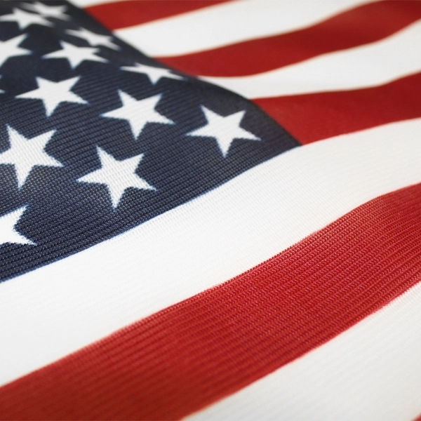 12" x 18" American Flag Printed Knitted Polyester - 12" x 18" American Flag Printed Knitted Polyester - Image 1 of 2