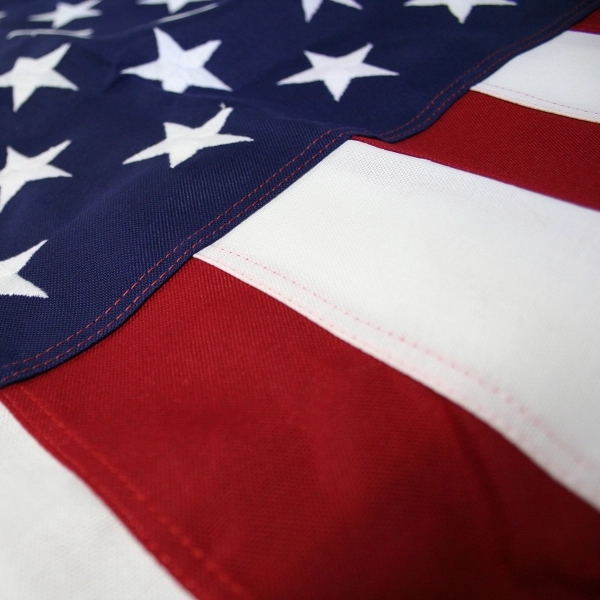 10' x 15' 2-ply Polyester U.S. Flag with Rope and Thimble - 10' x 15' 2-ply Polyester U.S. Flag with Rope and Thimble - Image 1 of 4