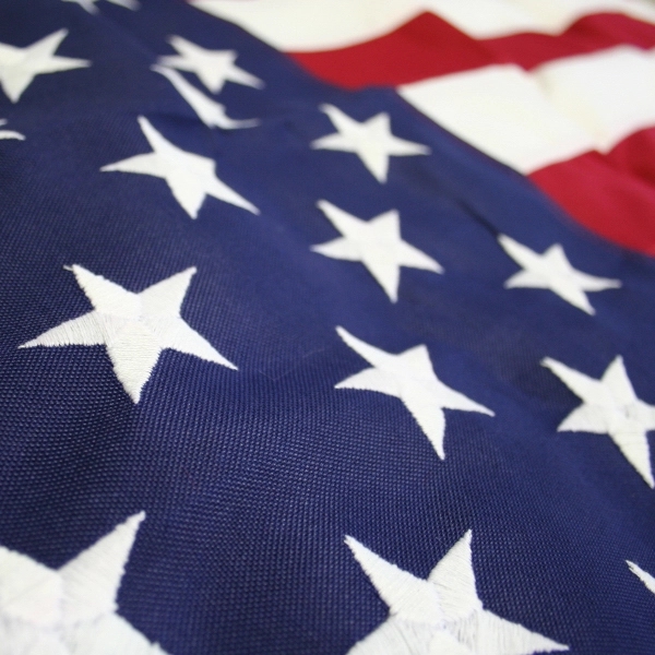 6' x 10' 2-ply Polyester U.S. Flag with Heading and Grommets - 6' x 10' 2-ply Polyester U.S. Flag with Heading and Grommets - Image 2 of 4