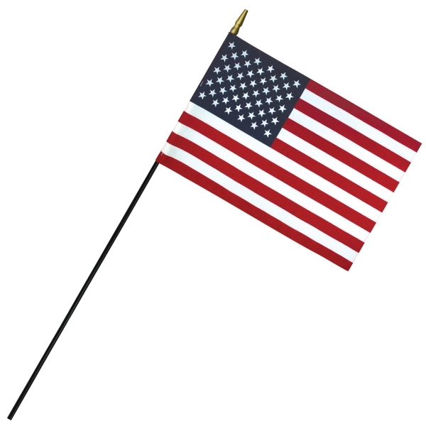 8"x 12" Deluxe Polyester U.S. Stick Flag on a 1/4" Dowel - 8"x 12" Deluxe Polyester U.S. Stick Flag on a 1/4" Dowel - Image 0 of 0
