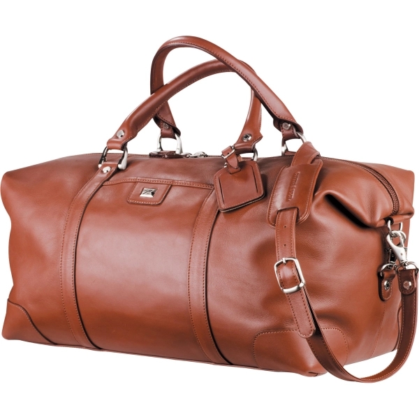 Cutter & Buck® 19" Leather Weekender Duffel Bag - Cutter & Buck® 19" Leather Weekender Duffel Bag - Image 1 of 3