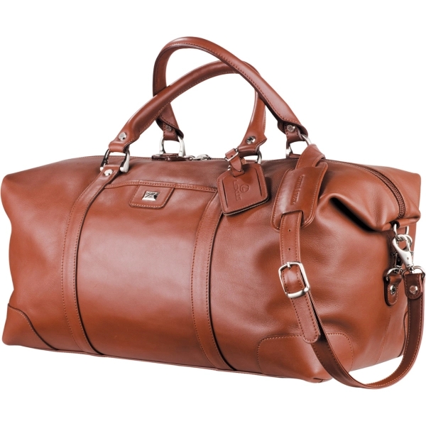 Cutter & Buck® 19" Leather Weekender Duffel Bag - Cutter & Buck® 19" Leather Weekender Duffel Bag - Image 2 of 3