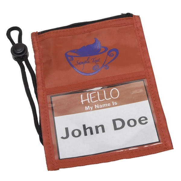 Red Event Pouch w/ top zipper and adjustable cord - Red Event Pouch w/ top zipper and adjustable cord - Image 0 of 2