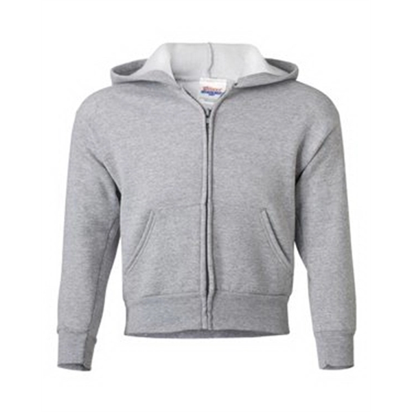 Hanes EcoSmart® Youth Full-Zip Hooded Sweatshirt - Hanes EcoSmart® Youth Full-Zip Hooded Sweatshirt - Image 12 of 42
