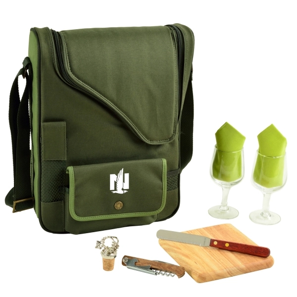 Deluxe Wine & Cheese Picnic Set with Real Glass - Deluxe Wine & Cheese Picnic Set with Real Glass - Image 13 of 14