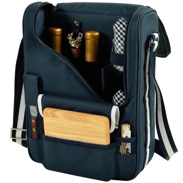 Deluxe Wine & Cheese Picnic Set with Real Glass - Deluxe Wine & Cheese Picnic Set with Real Glass - Image 1 of 14