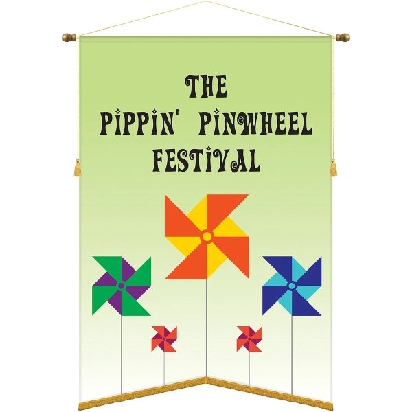 42" x 60" Podium Banner, Angle Cut/ with Fringe - 42" x 60" Podium Banner, Angle Cut/ with Fringe - Image 0 of 0