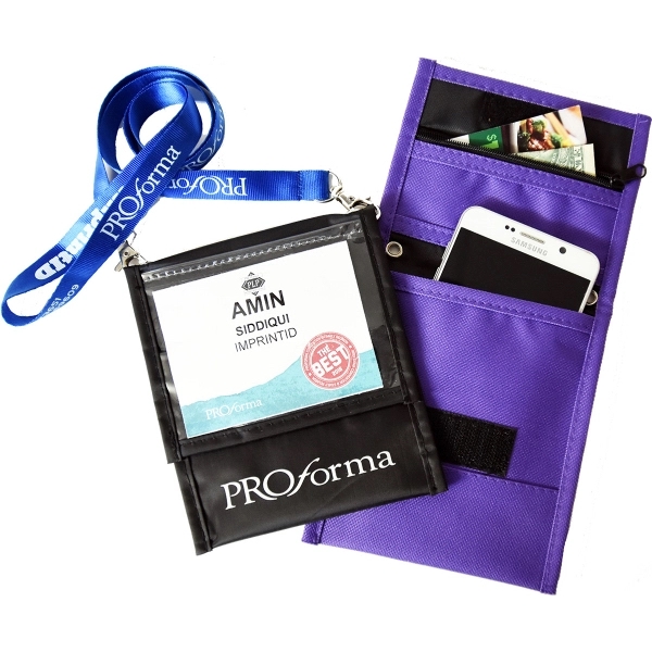 Front Flap Neck Wallet With Six Pocket