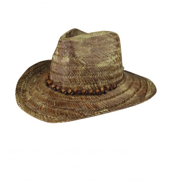 Western Tea Stained Straw Cowboy Hat - Western Tea Stained Straw Cowboy Hat - Image 0 of 0