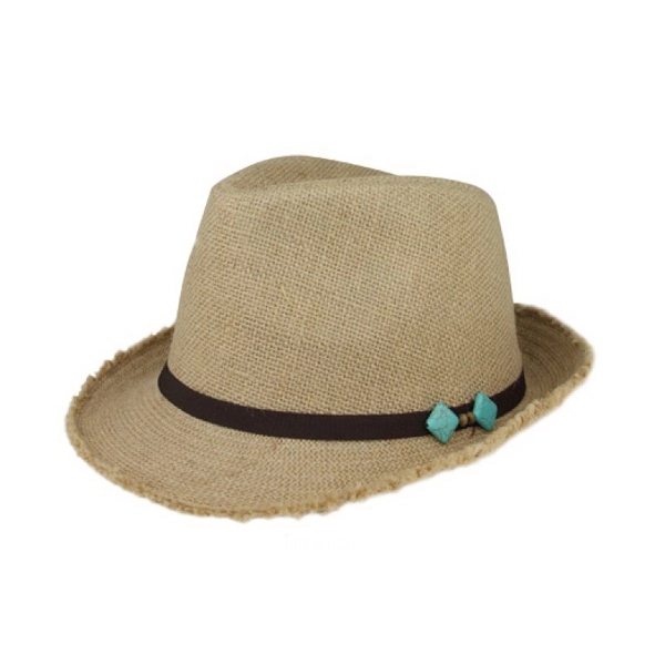 Jute Fedora Hat - Jute Fedora Hat - Image 0 of 0