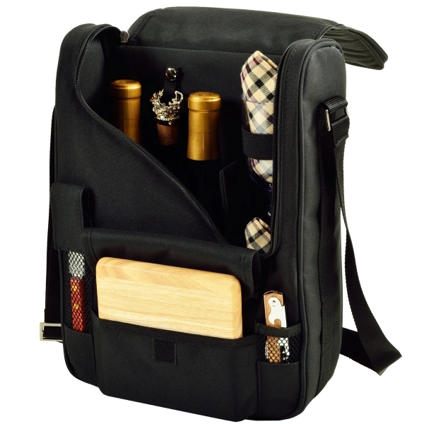 Deluxe Wine & Cheese Picnic Set with Real Glass - Deluxe Wine & Cheese Picnic Set with Real Glass - Image 4 of 14