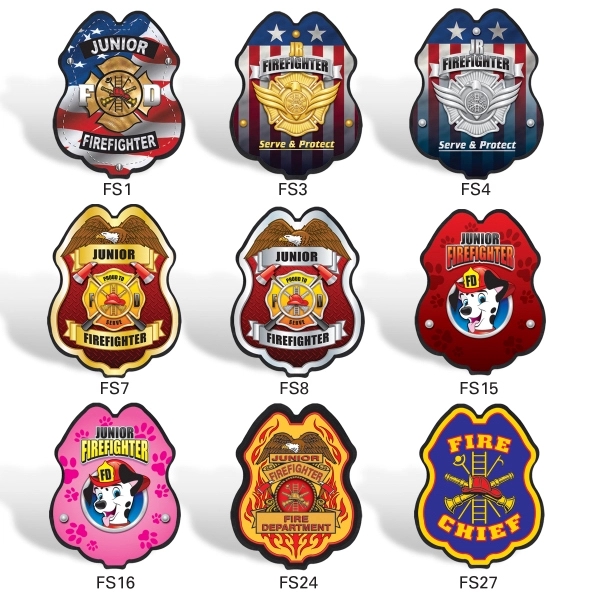Custom Plastic Fireman's Badge - Custom Plastic Fireman's Badge - Image 1 of 1