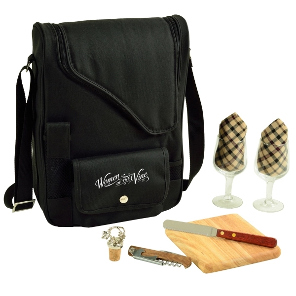 Deluxe Wine & Cheese Picnic Set with Real Glass - Deluxe Wine & Cheese Picnic Set with Real Glass - Image 3 of 14