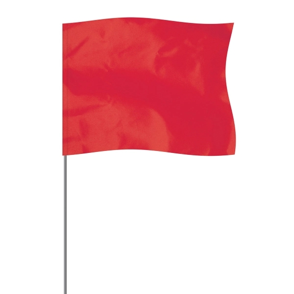 Red 4" x 5" Marker Flag on a 21" Wire - Red 4" x 5" Marker Flag on a 21" Wire - Image 0 of 1